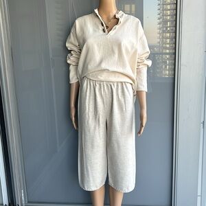 High Waisted Cotton Bermuda Shorts